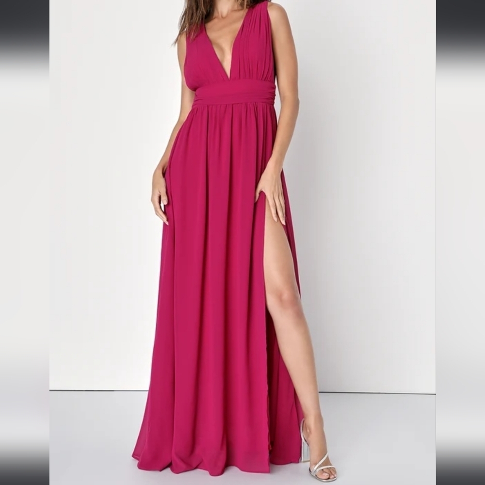 Lulu's Heavenly Hues Magenta Maxi Dress